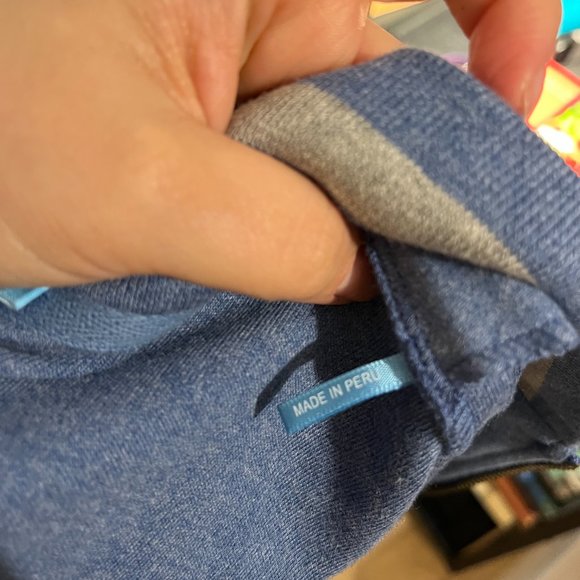 Rock the Zip Front Varsity Cardigan Sweater in Cool Blue from J. McLaughlin - Picture 8 of 8